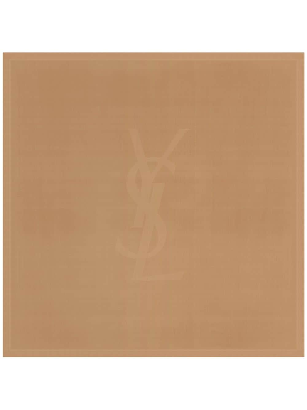 Saint Laurent Cassandre silk scarf - Brown von Saint Laurent