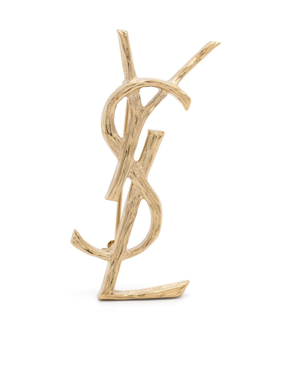 Saint Laurent Cassandre textured brooch - Gold von Saint Laurent