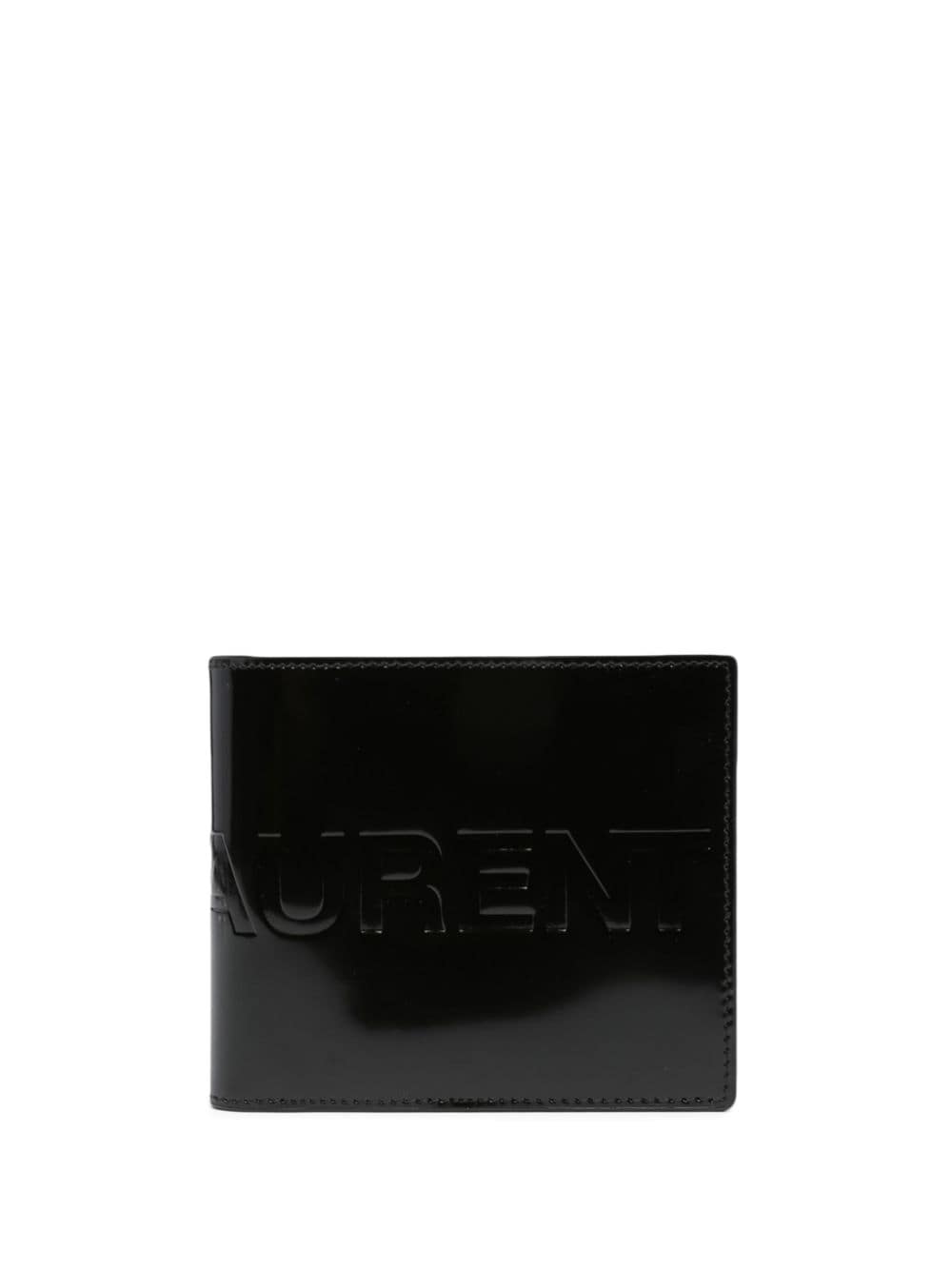 Saint Laurent East/West leather wallet - Black von Saint Laurent