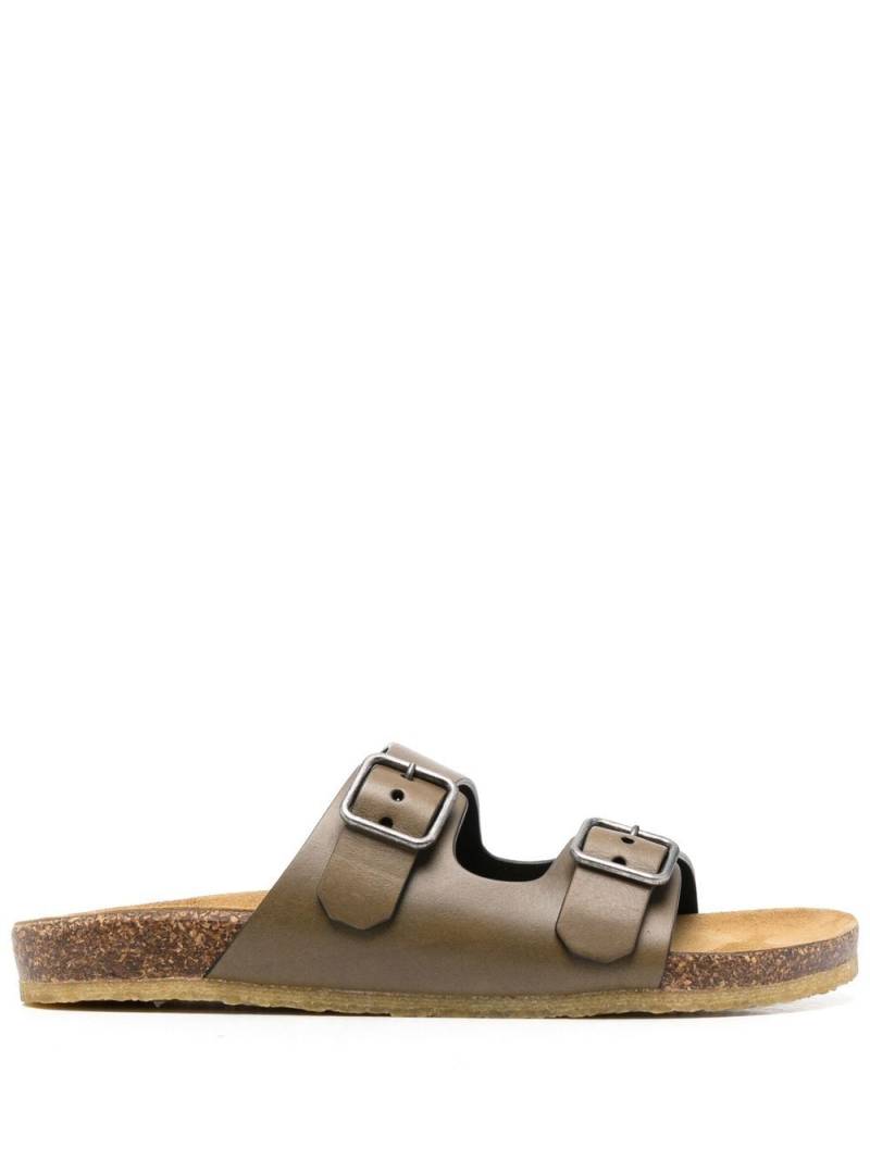 Saint Laurent Fabrice double-strap sandals - Green von Saint Laurent