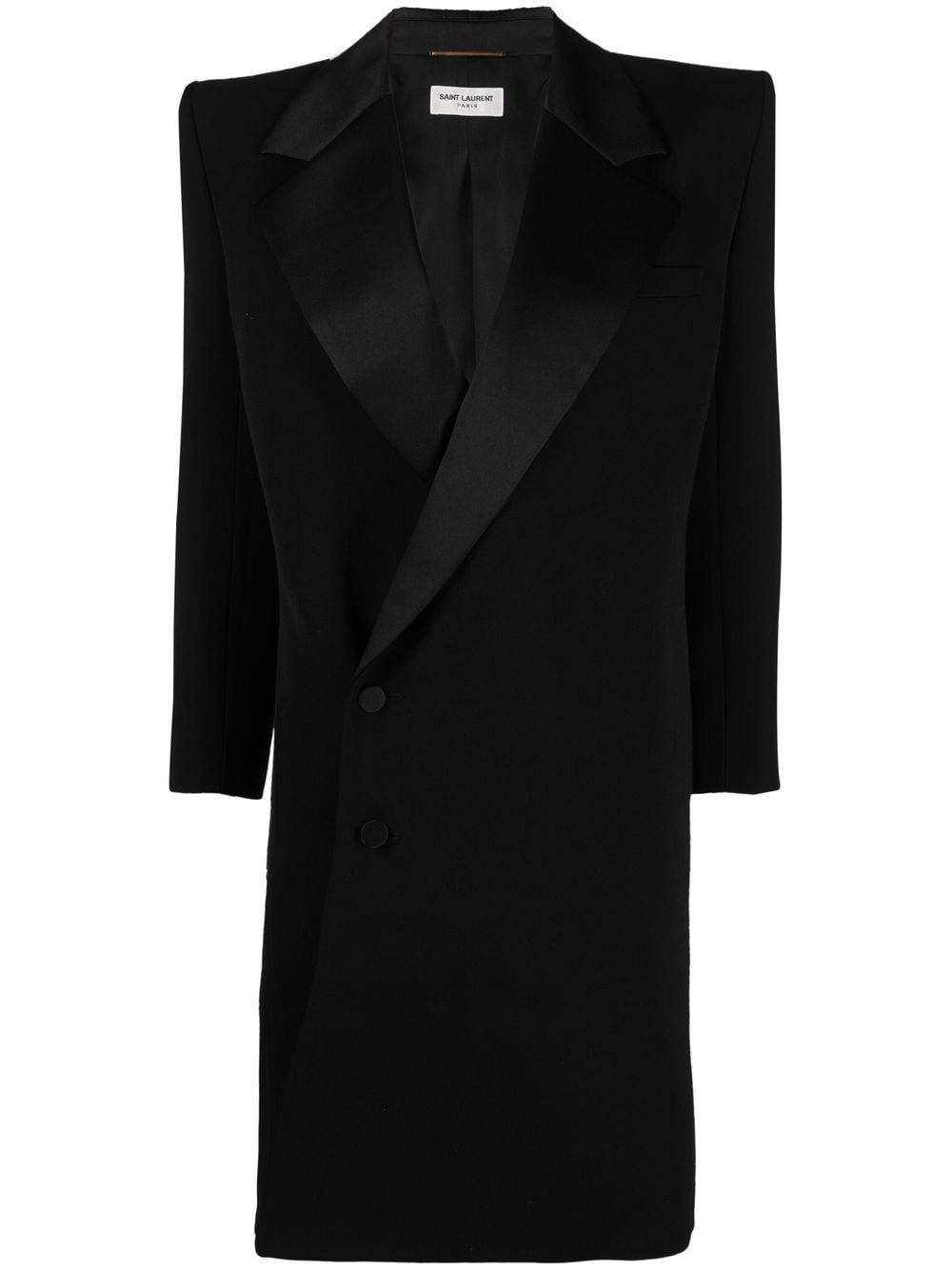 Saint Laurent Grain De Poudre tuxedo dress - Black von Saint Laurent
