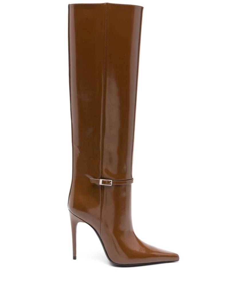 Saint Laurent Hacker 110mm knee-high boots - Brown von Saint Laurent