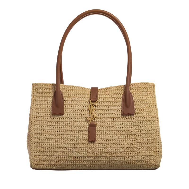 Saint Laurent Handtasche - Panier Rectangle Raffia Tote Bag - Gr. unisize - in Beige - für Damen von Saint Laurent