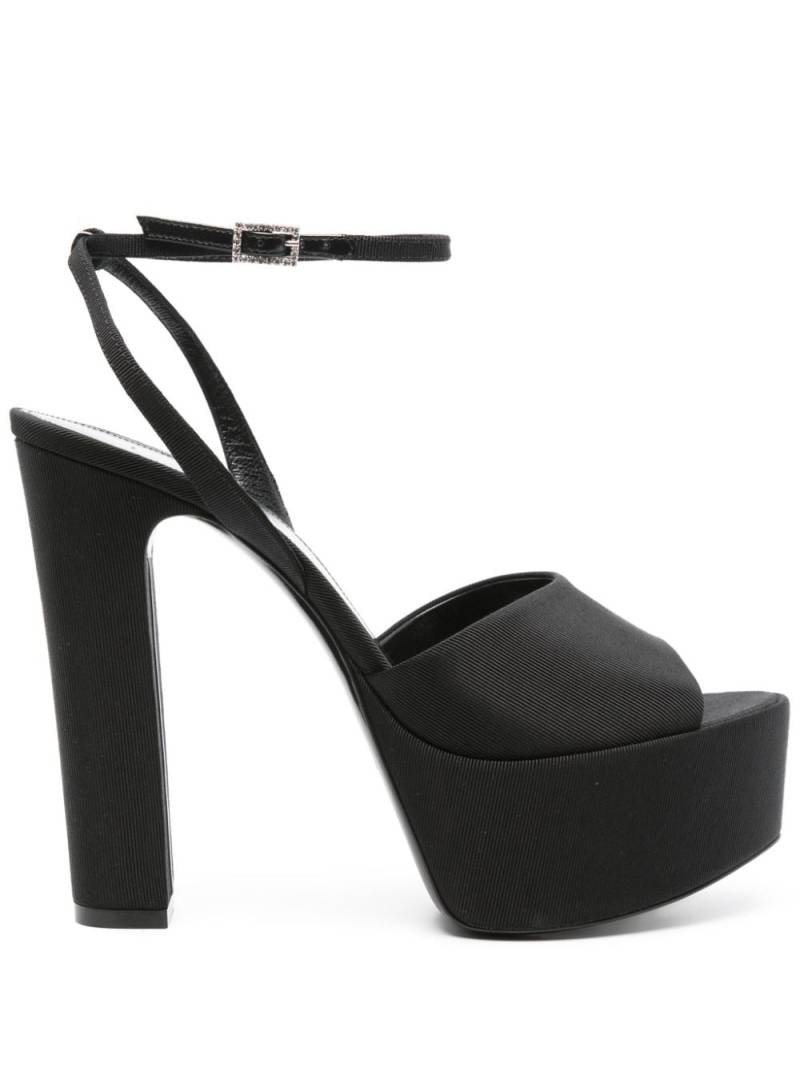 Saint Laurent Jodie 133mm platform sandals - Black von Saint Laurent