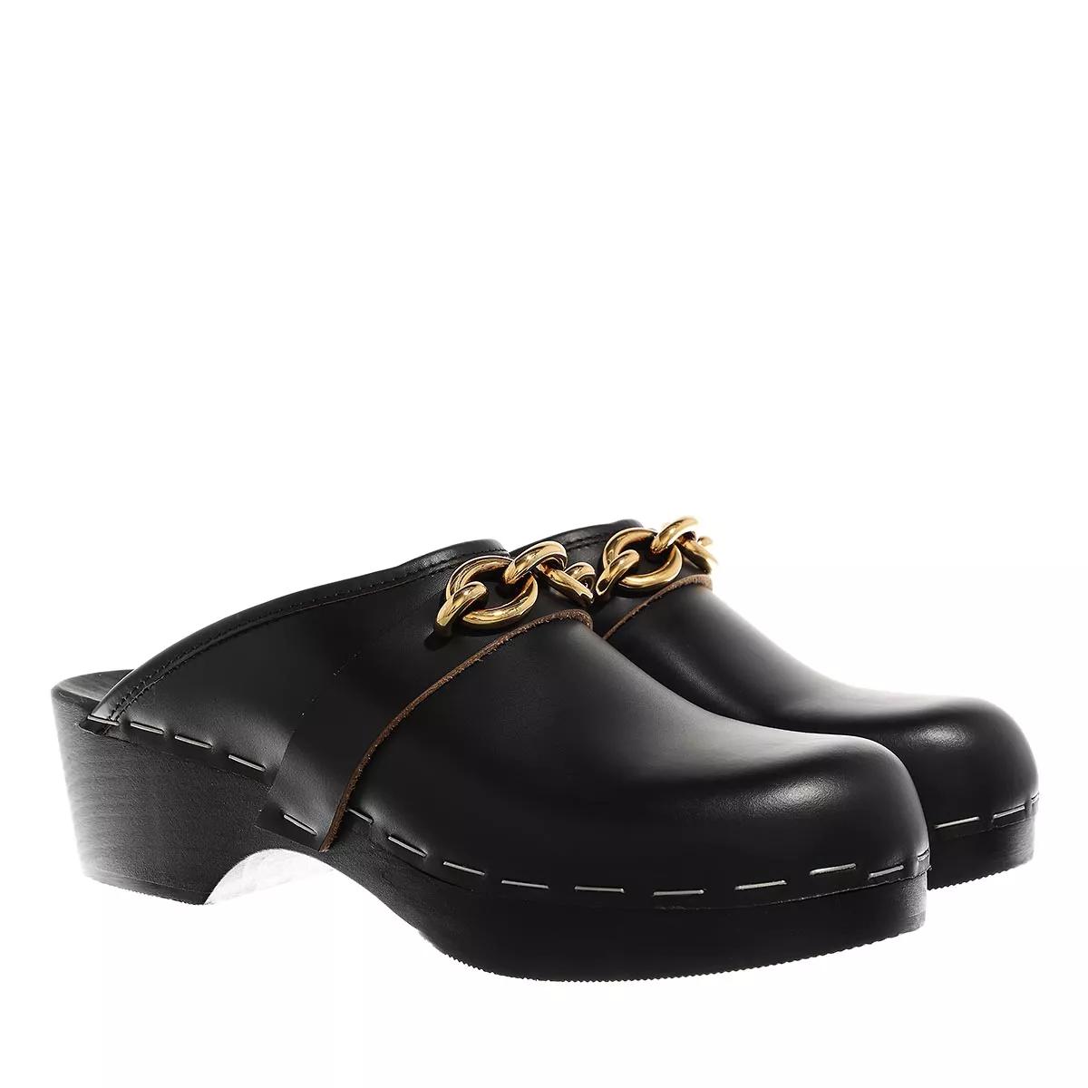 Saint Laurent Slipper & Pantoletten - Le Maillon Clogs Leather - Gr. 36 (EU) - in Schwarz - für Damen von Saint Laurent