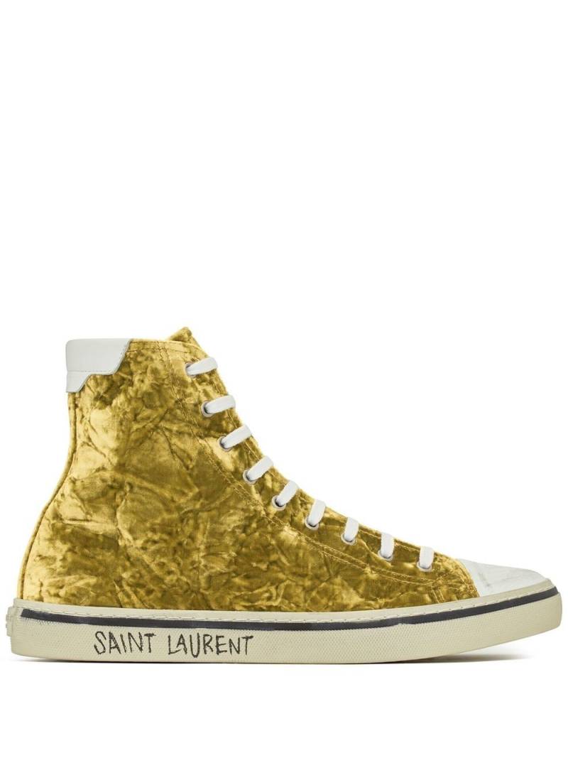 Saint Laurent Malibu high-top sneakers - Gold von Saint Laurent