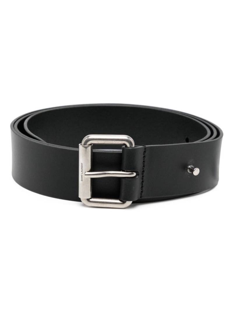 Saint Laurent Motorcycle leather belt - Black von Saint Laurent