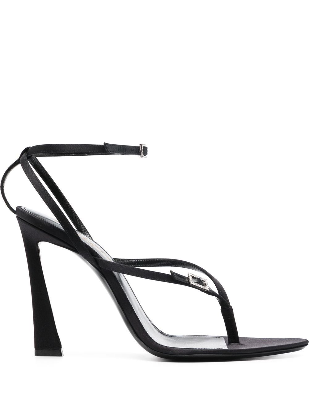 Saint Laurent Nadja 105 satin sandals - Black von Saint Laurent