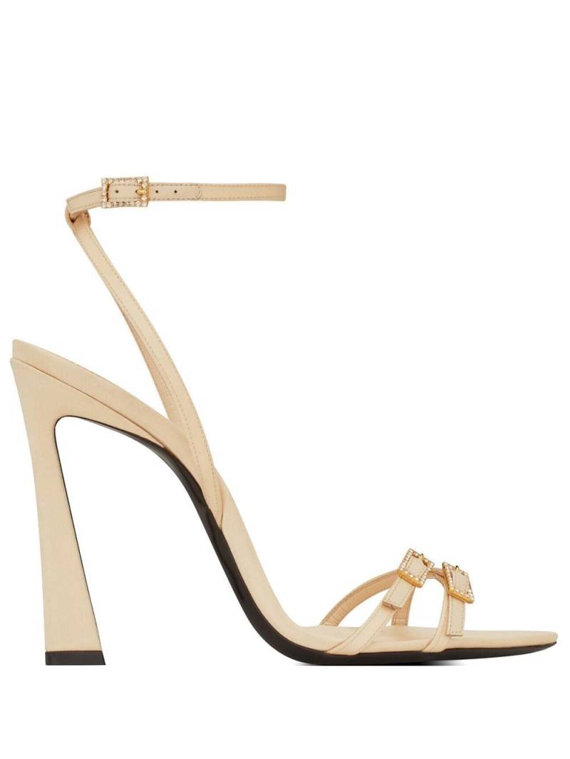 Saint Laurent New Nuit 110mm leather sandals - Neutrals von Saint Laurent