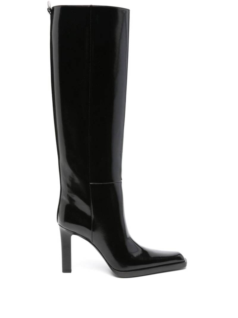 Saint Laurent Nina 110mm leather over-the-knee boots - Black von Saint Laurent