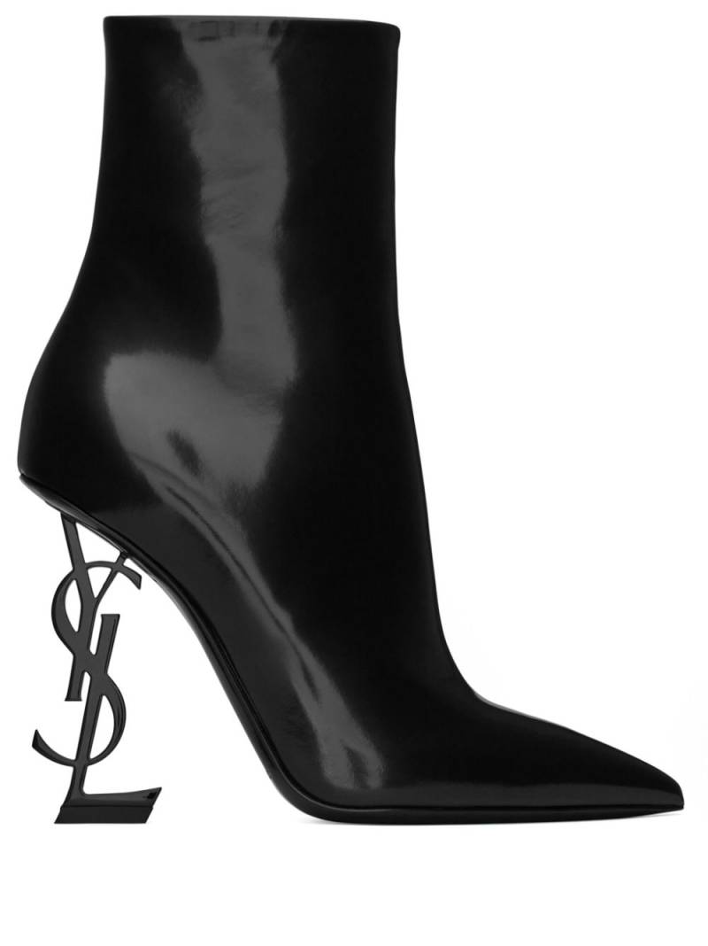 Saint Laurent Opyum 110mm leather boots - Black von Saint Laurent