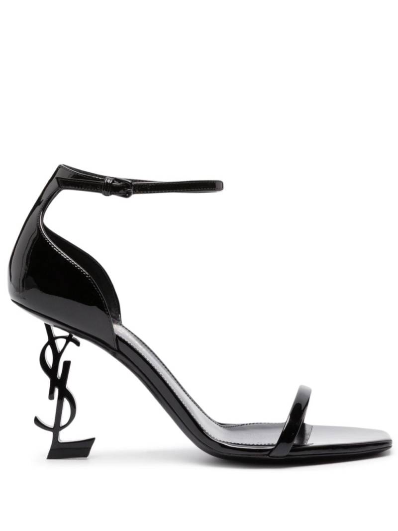 Saint Laurent Opyum 85mm patent leather sandals - Black von Saint Laurent