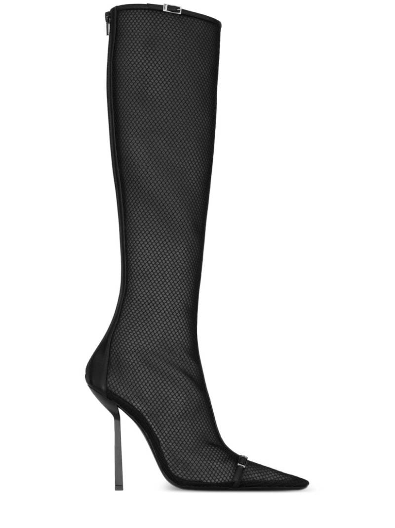 Saint Laurent Oxalis 115mm leather boots - Black von Saint Laurent