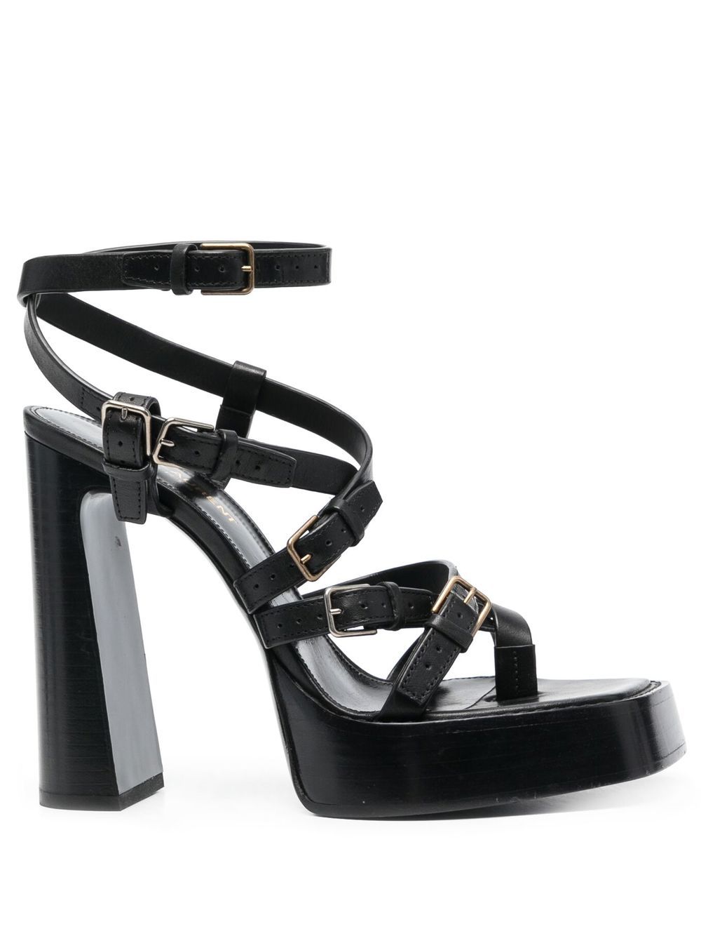 Saint Laurent Platz 105mm platform sandals - Black von Saint Laurent