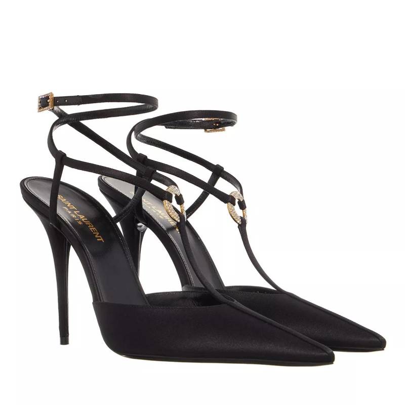 Saint Laurent Pumps & High Heels - Luna Slingback Pumps In Crepe Satin - Gr. 40 (EU) - in Schwarz - für Damen von Saint Laurent