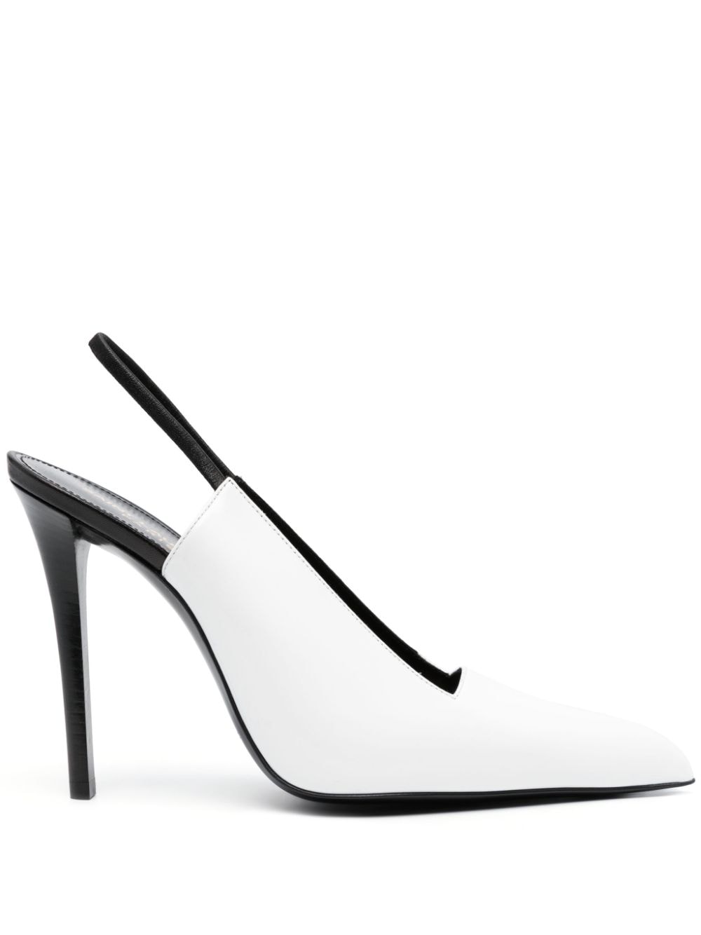 Saint Laurent Raven 110mm slingback pumps - White von Saint Laurent