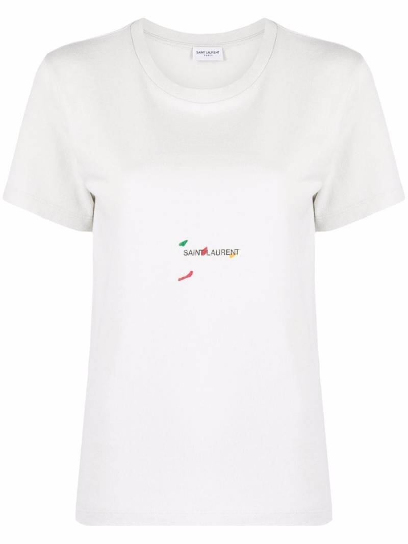 Saint Laurent x Bruno V.Roels Rive Gauche T-shirt - Grey von Saint Laurent