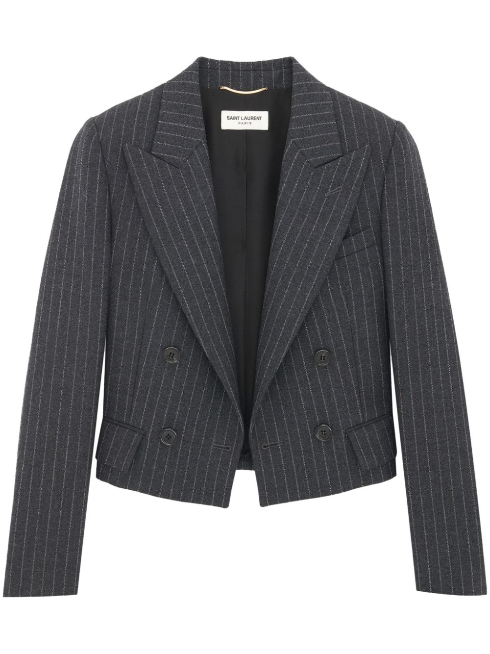 Saint Laurent Rive Gauche striped blazer - Grey von Saint Laurent