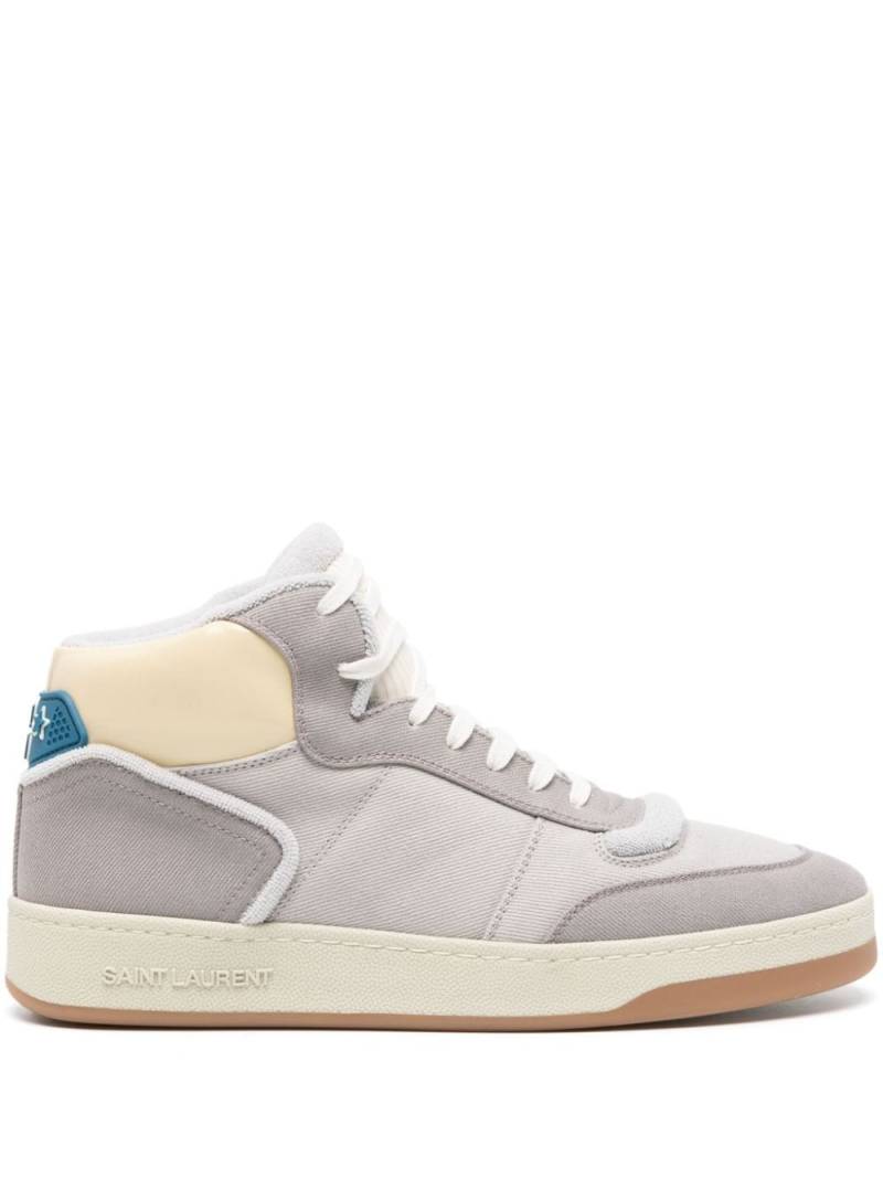 Saint Laurent SL/80 leather lace-up sneakers - Grey von Saint Laurent