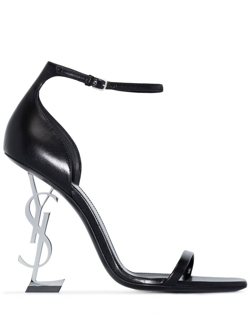 Saint Laurent Opyum 110mm leather sandals - Black von Saint Laurent