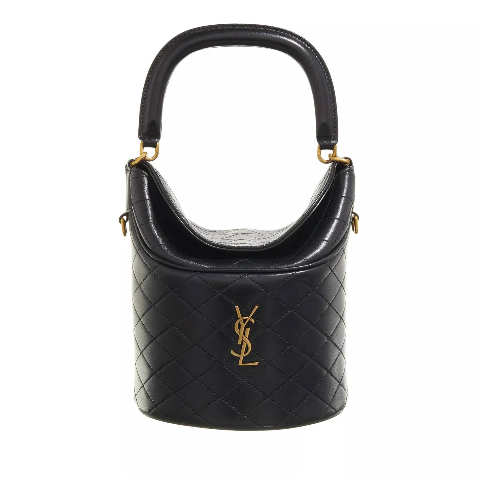 Saint Laurent Schultertasche - Gaby Mini Quilted Nappa Bucket Bag - Gr. unisize - in Schwarz - für Damen Saint Laurent Schultertasche - Gaby Mini Quilted Nappa Bucket Bag - Gr. unisize - in Schwarz - für Damen von Saint Laurent