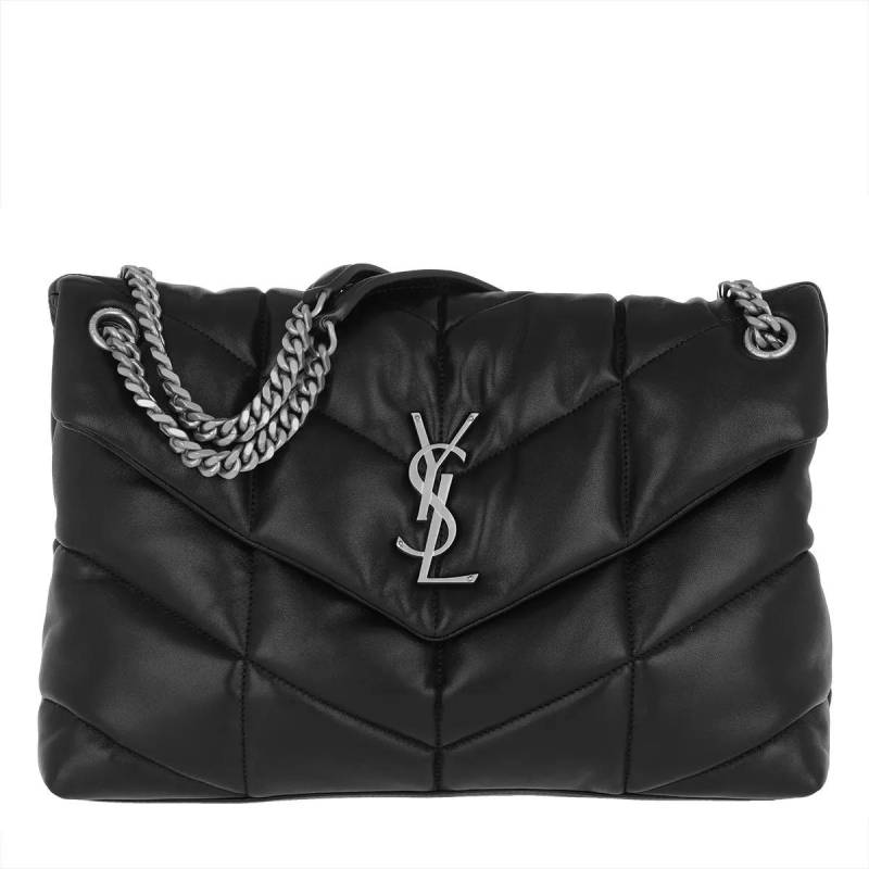 Saint Laurent Schultertasche - LouLou Monogram Shoulder Bag M Leather - Gr. unisize - in Schwarz - für Damen von Saint Laurent