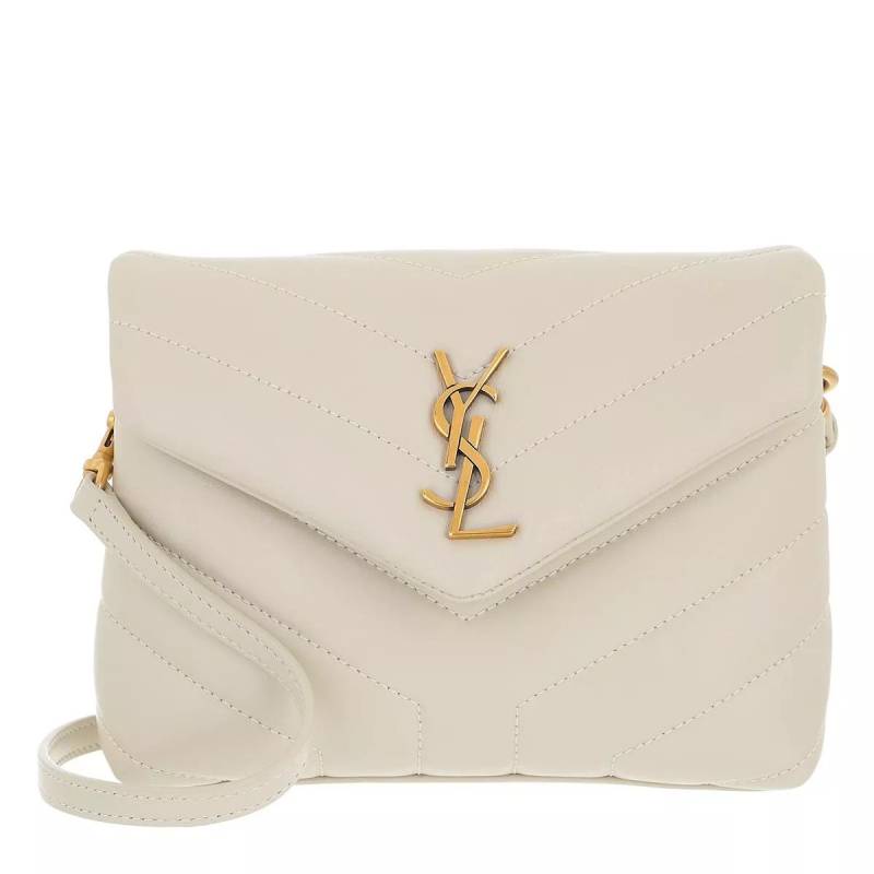 Saint Laurent Schultertasche - Ysl Medium Bag Monogram - Gr. unisize - in Creme - für Damen von Saint Laurent