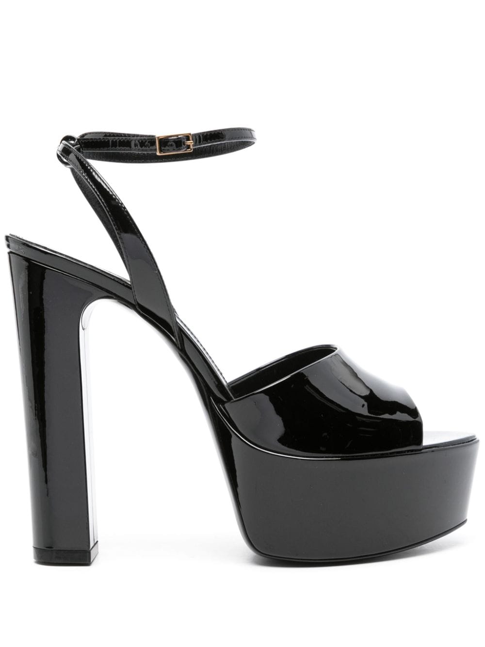 Saint Laurent Sexy platform peep-toe sandals - Black von Saint Laurent