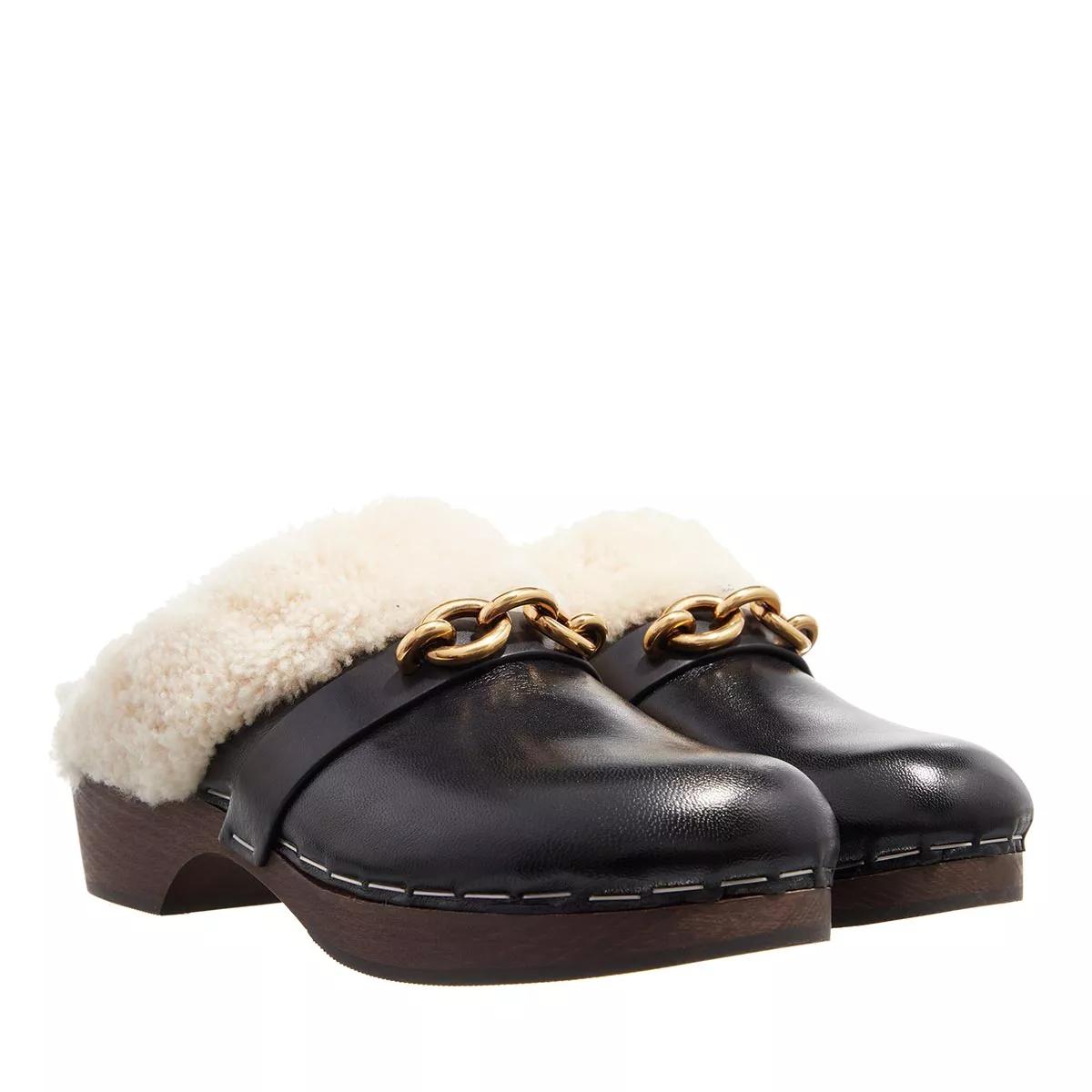 Saint Laurent Slipper & Pantoletten - Le Maillon Clogs Sherling - Gr. 43 (EU) - in Schwarz - für Damen von Saint Laurent