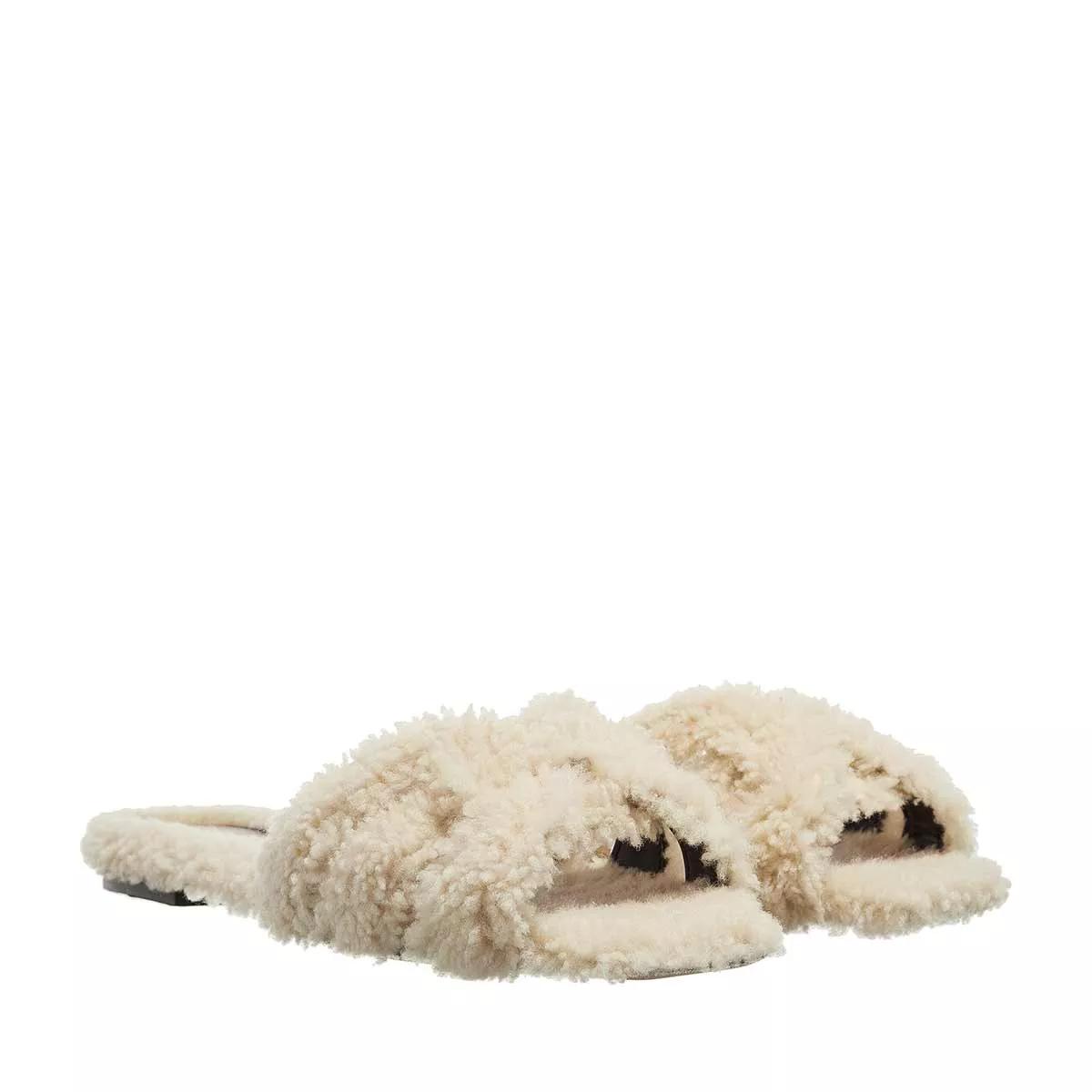 Saint Laurent Slipper & Pantoletten - Tribute Flat Mules Shearling - Gr. 40 (EU) - in Beige - für Damen von Saint Laurent