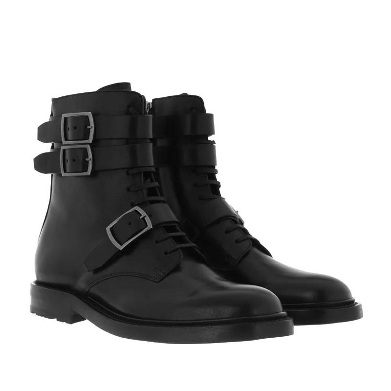 Saint Laurent Stiefel & Boots - Military High Top Boots Leather - Gr. 39 (EU) - in Schwarz - für Damen von Saint Laurent