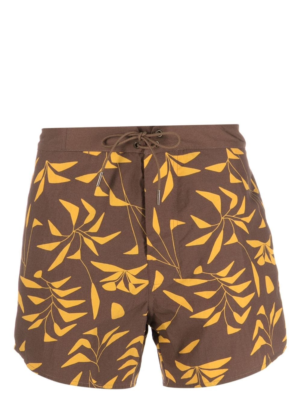 Saint Laurent Sunset-print swim shorts - Brown von Saint Laurent