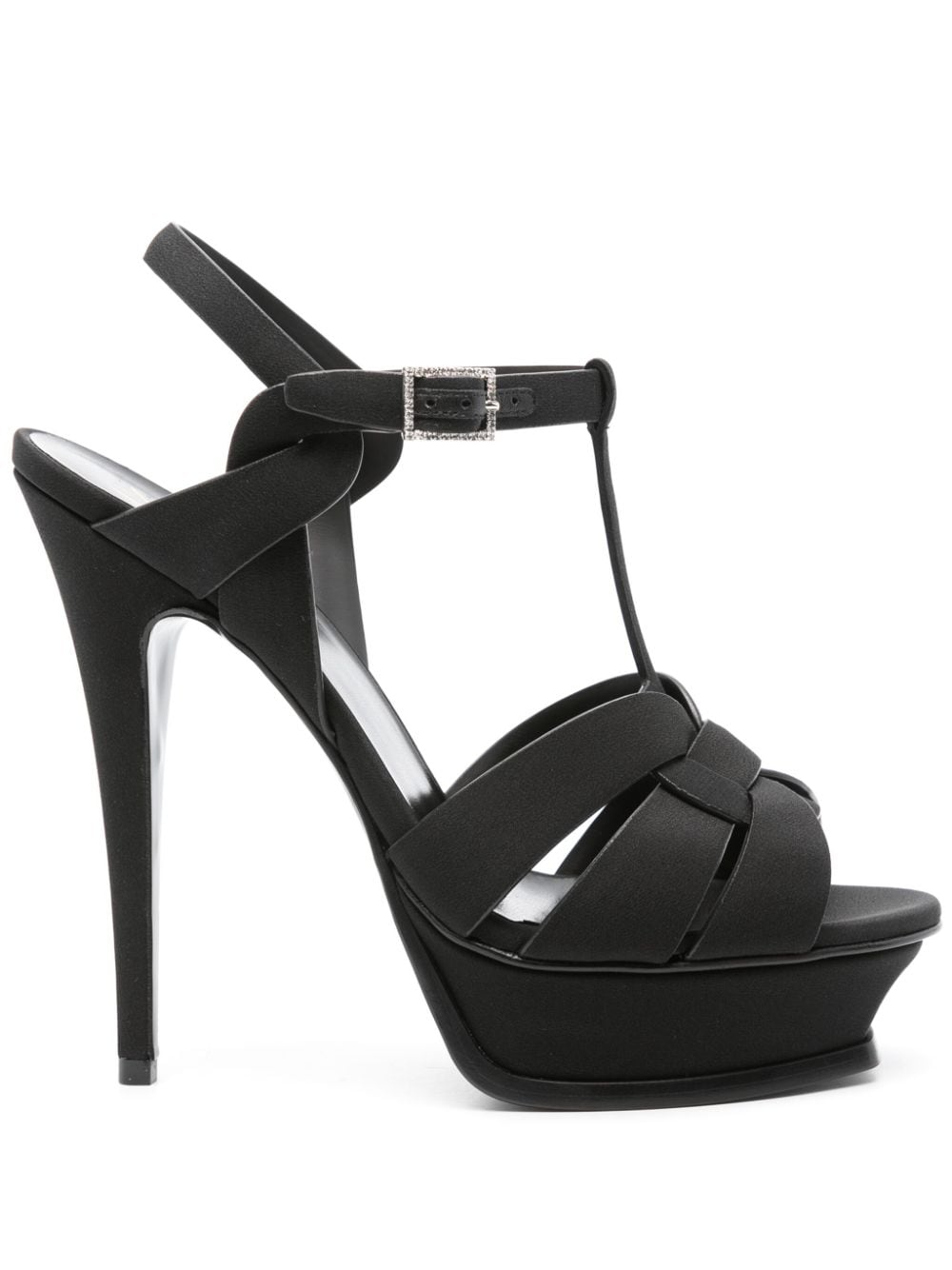 Saint Laurent Tribute 105mm platform sandals - Black von Saint Laurent