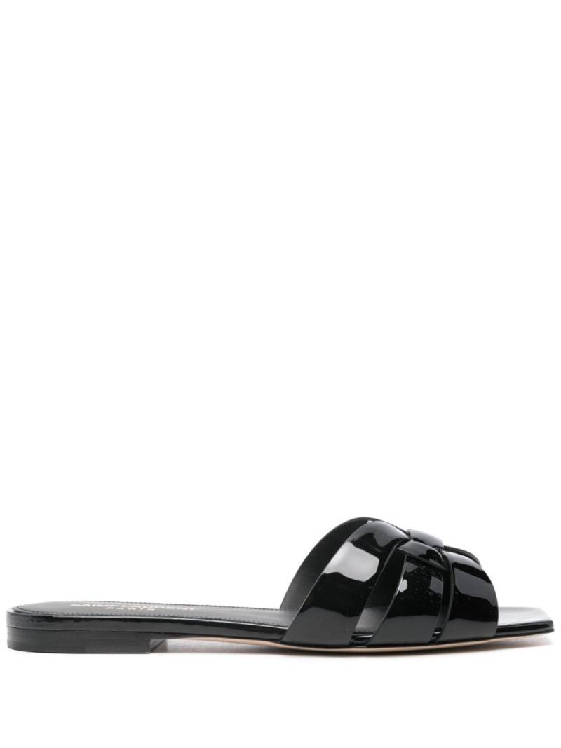 Saint Laurent Tribute flat sandals - Black von Saint Laurent