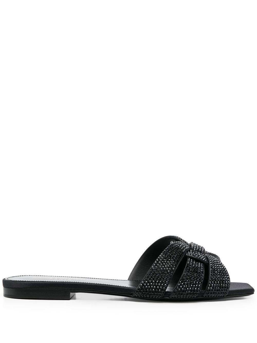 Saint Laurent Tribute flat sandals - Black von Saint Laurent