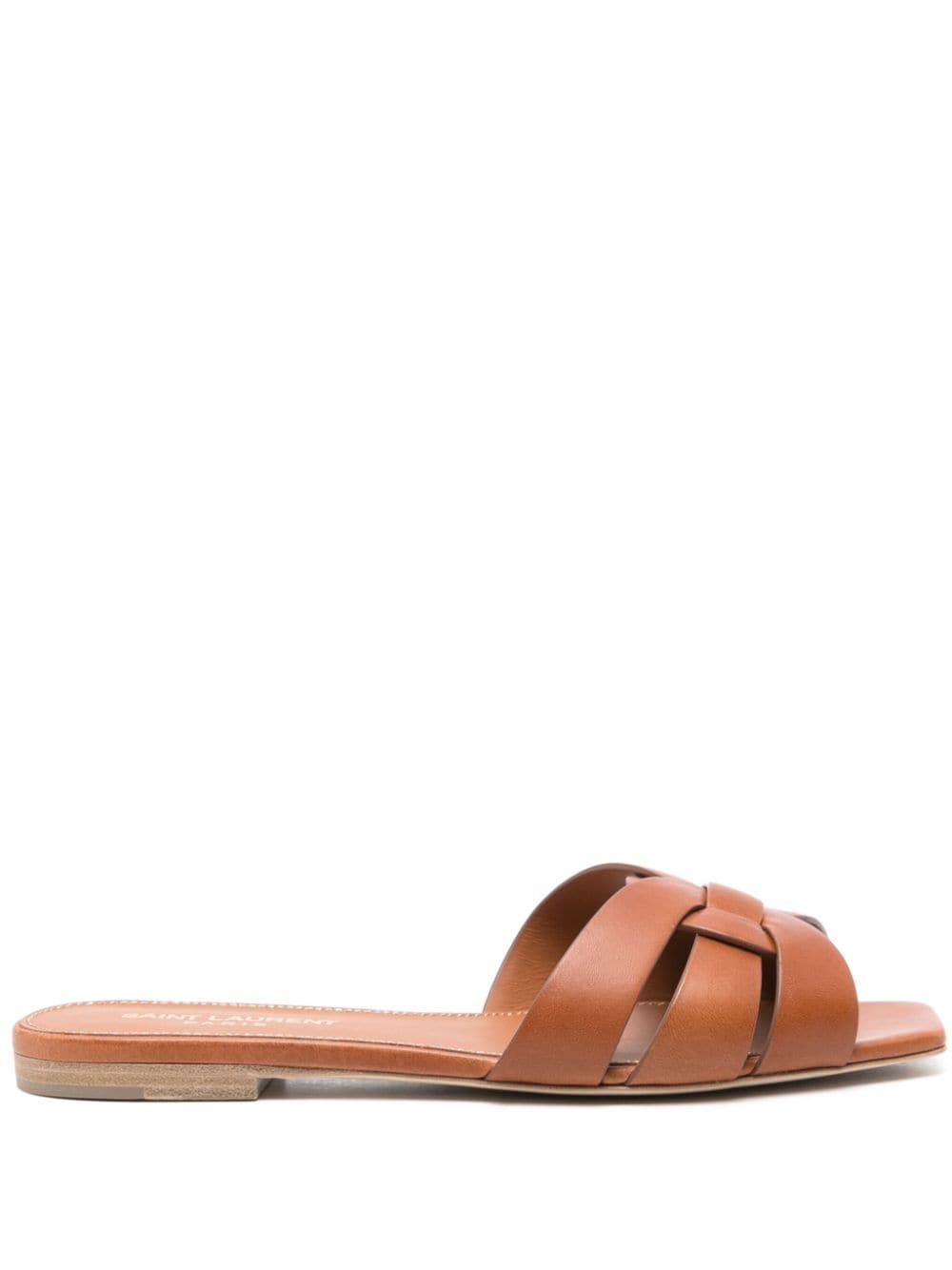 Saint Laurent Tribute flat sandals - Brown von Saint Laurent