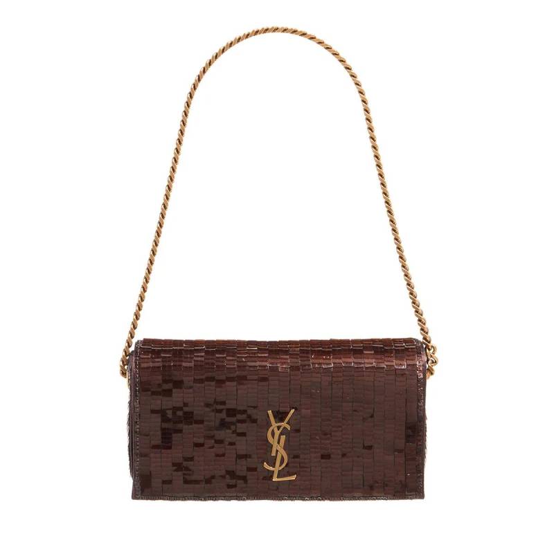 Saint Laurent Schultertasche - Mini Kate 99 Shoulder Bag - Gr. unisize - in Braun - für Damen von Saint Laurent
