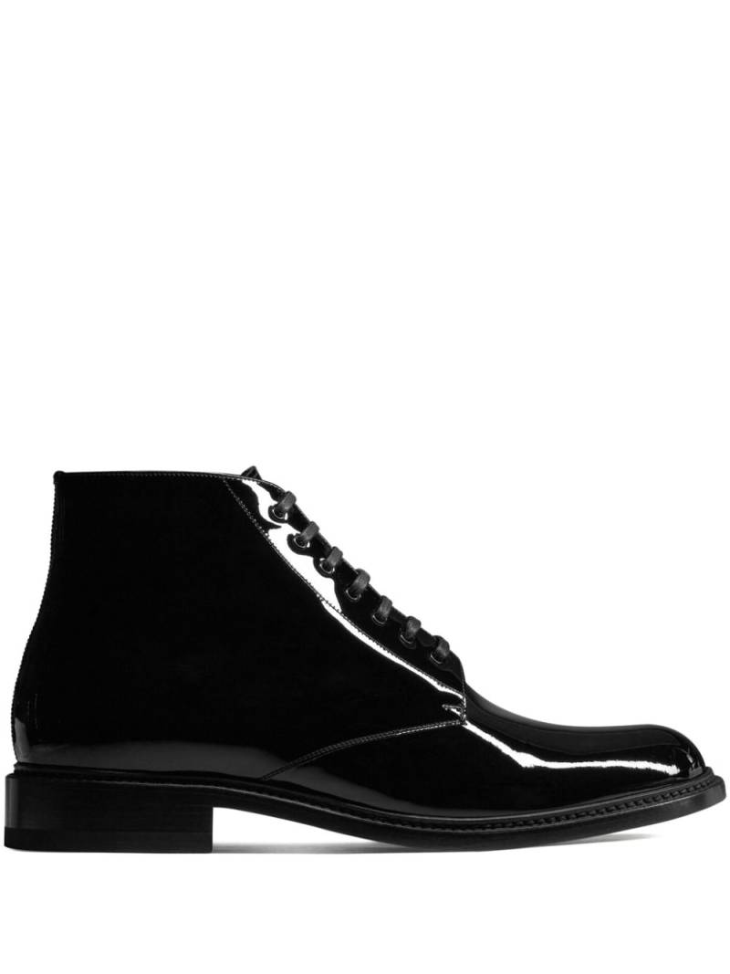 Saint Laurent Vaughn ankle leather boots - Black von Saint Laurent