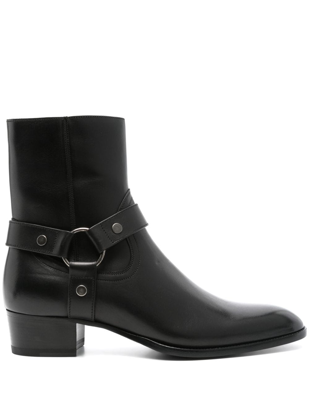 Saint Laurent Wyatt 40mm harness boots - Black von Saint Laurent