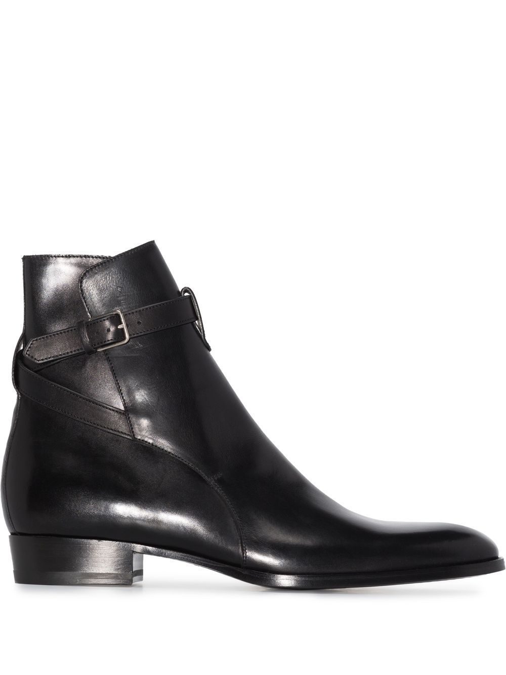 Saint Laurent Wyatt Jodhpur leather boots - Black von Saint Laurent