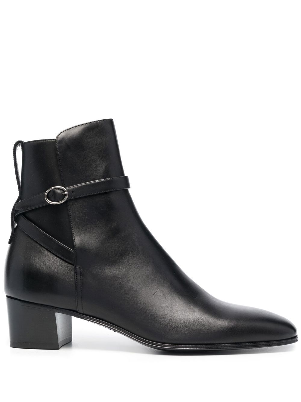 Saint Laurent almond toe heeled ankle boots - Black von Saint Laurent