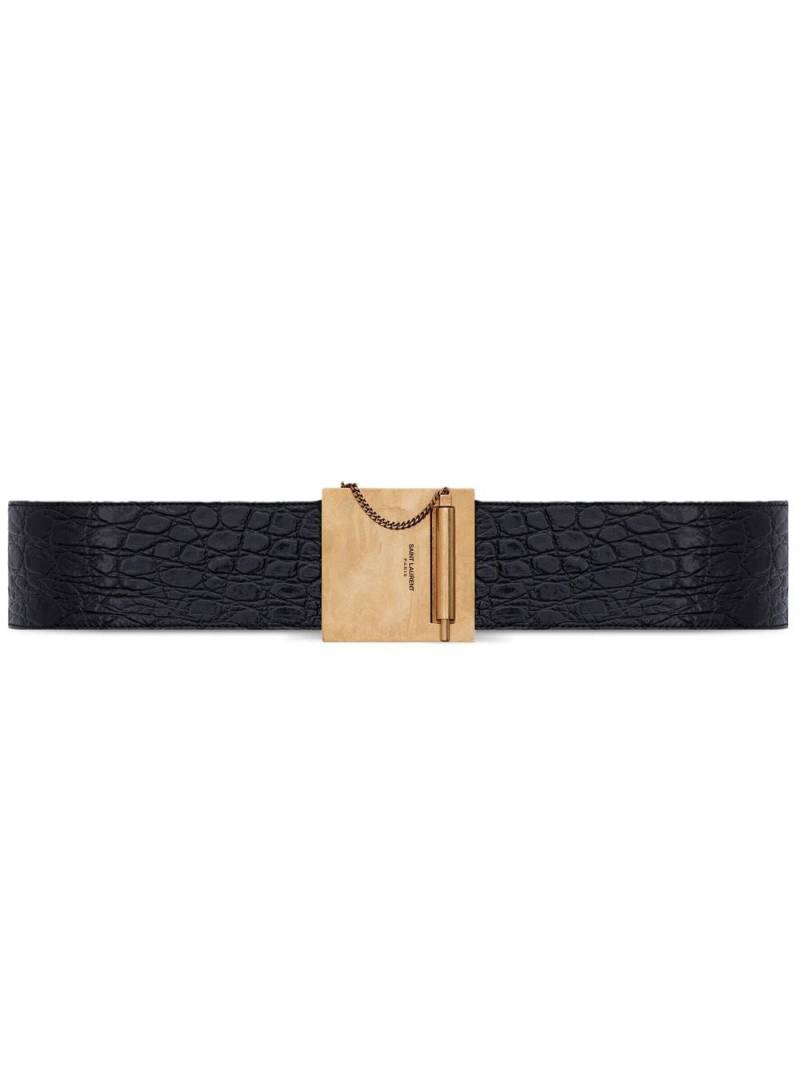 Saint Laurent bar-pin fastening belt - Black von Saint Laurent