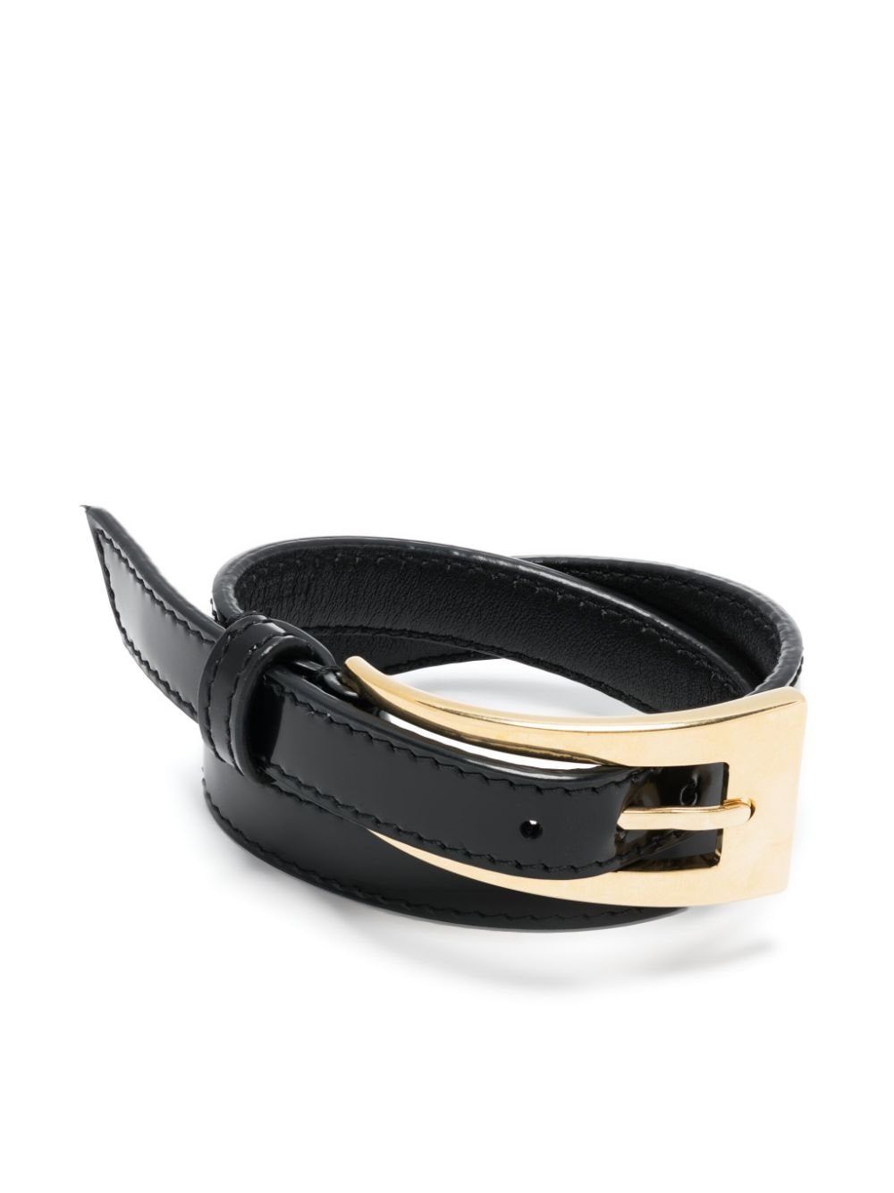 Saint Laurent belt leather bracelet - Black von Saint Laurent