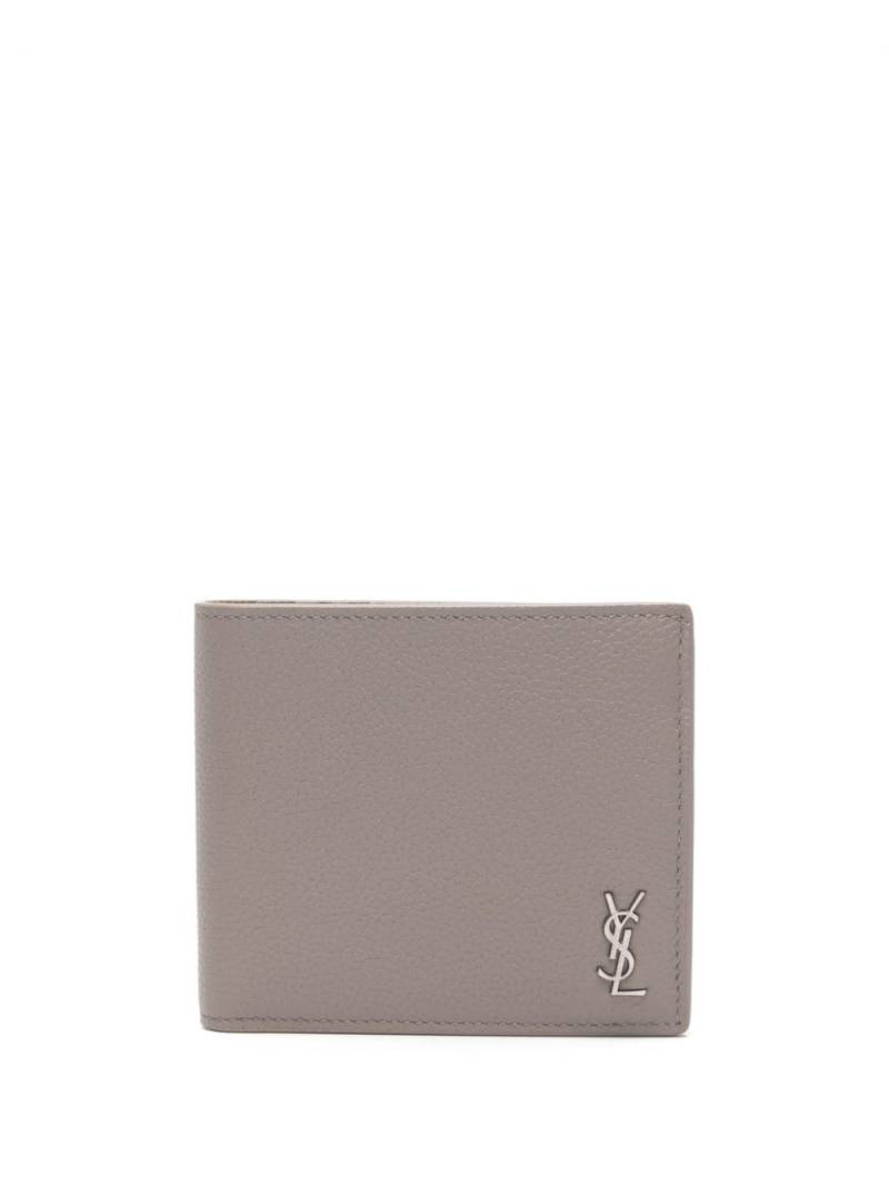 Saint Laurent bi-fold leather wallet - Grey von Saint Laurent