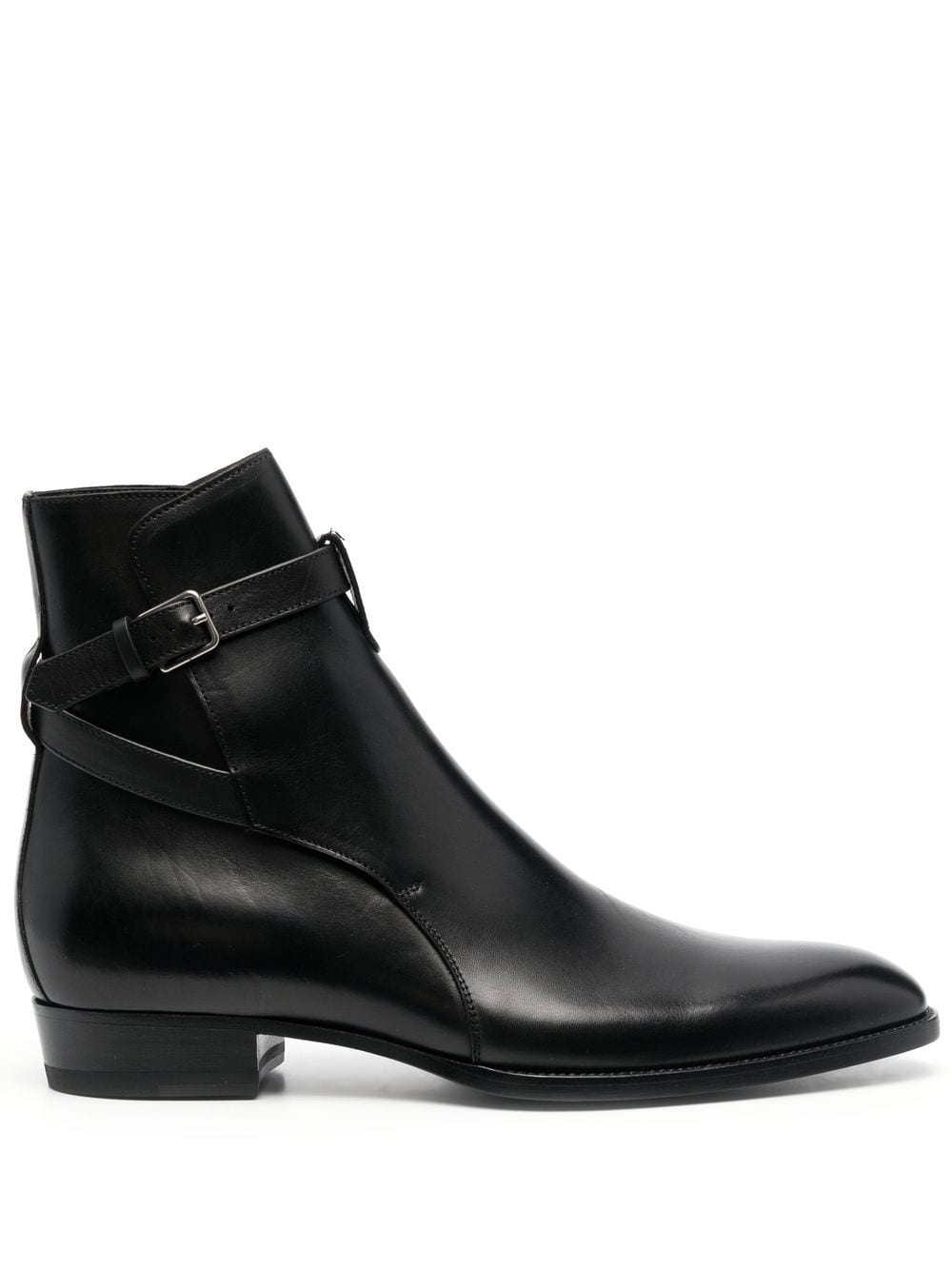 Saint Laurent buckle-fastened ankle boots - Black von Saint Laurent