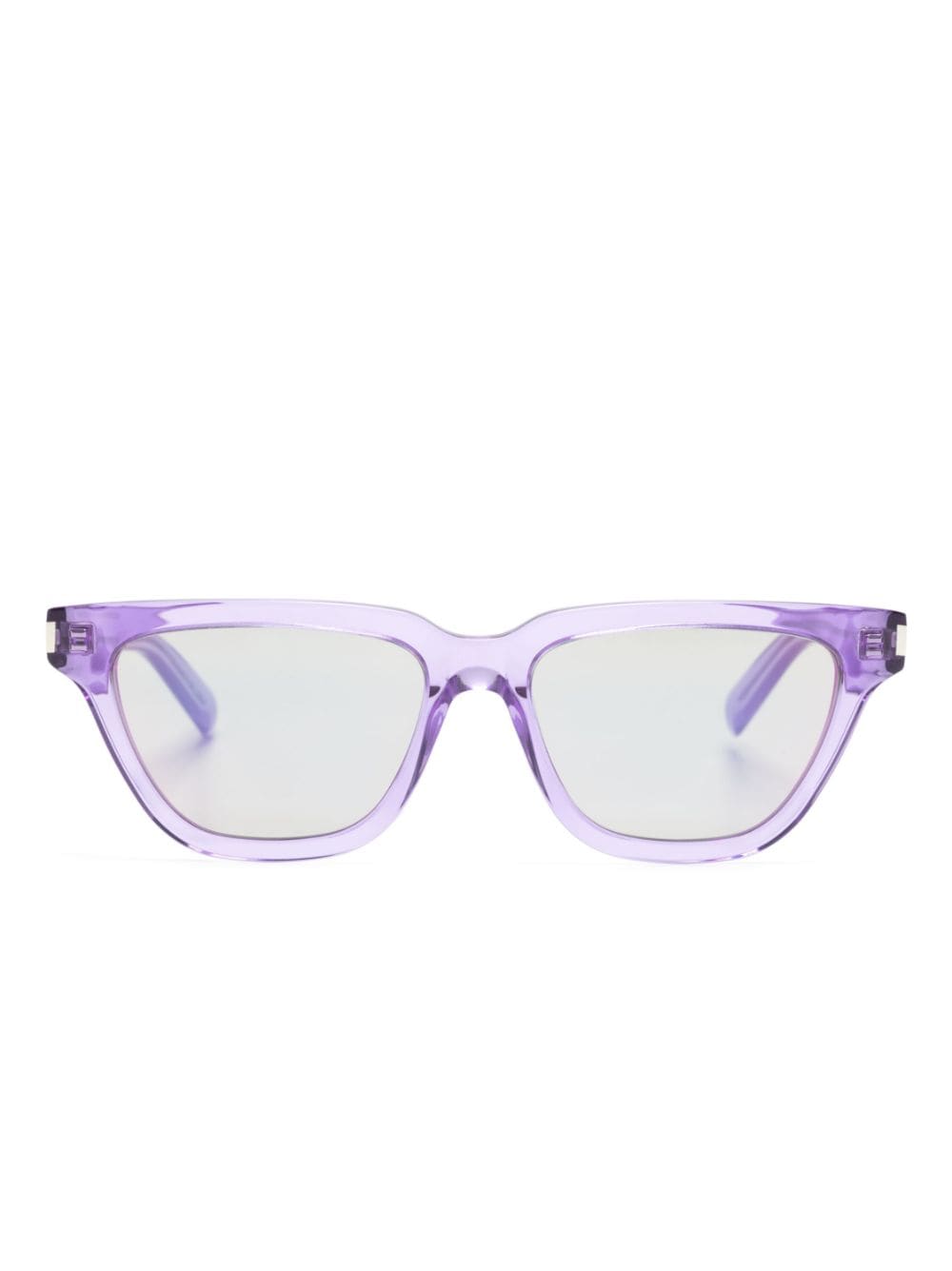 Saint Laurent cat-eye-frame logo-engraved sunglasses - Purple von Saint Laurent