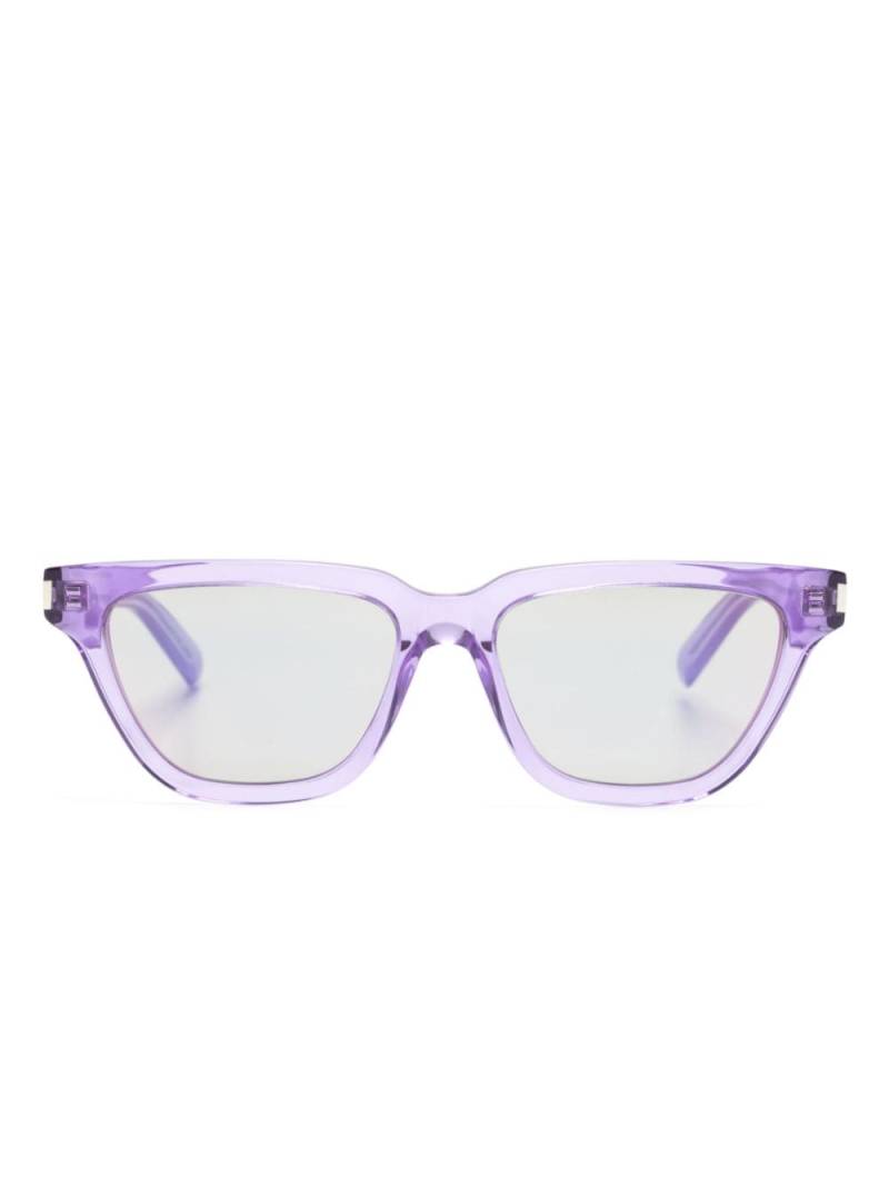 Saint Laurent cat-eye-frame logo-engraved sunglasses - Purple von Saint Laurent
