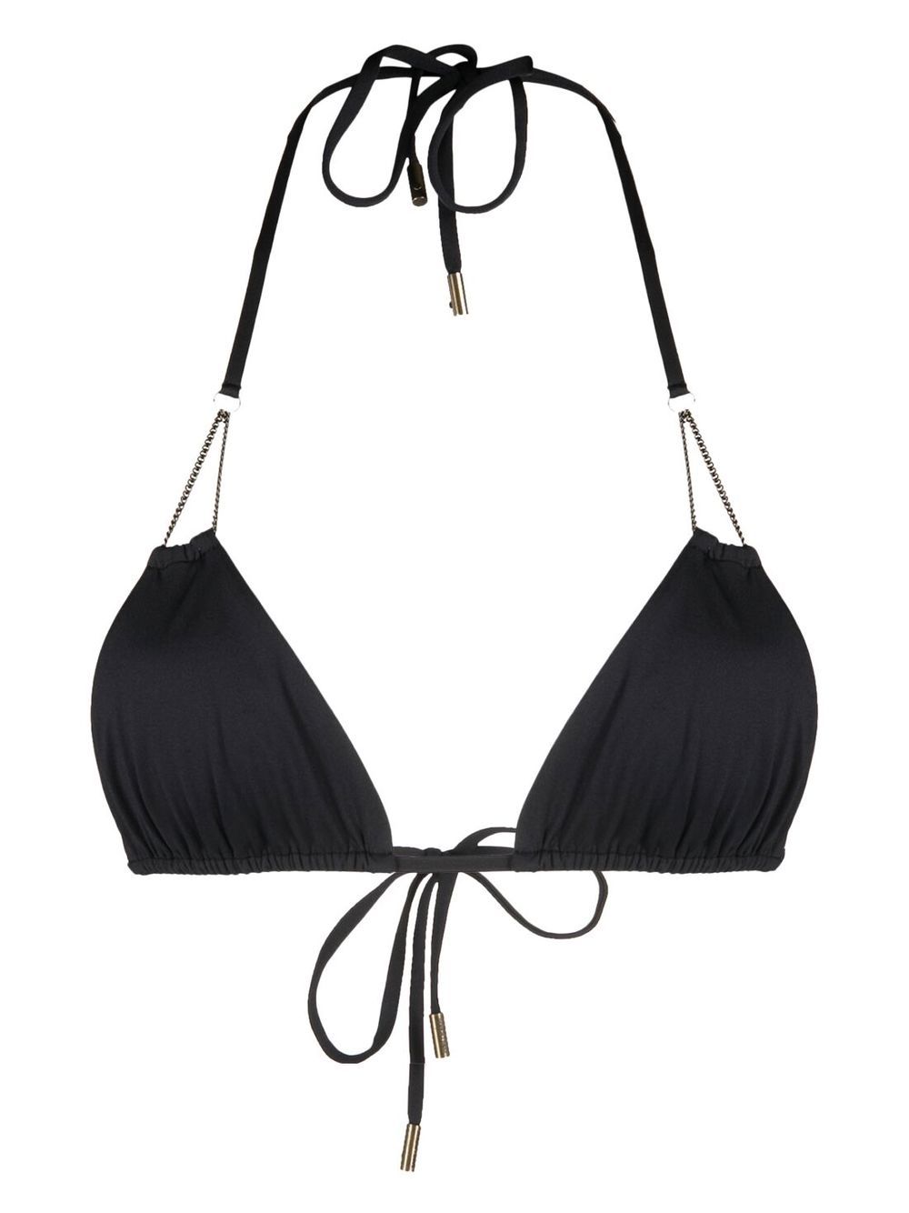Saint Laurent chain-link detail bikini top - Black von Saint Laurent