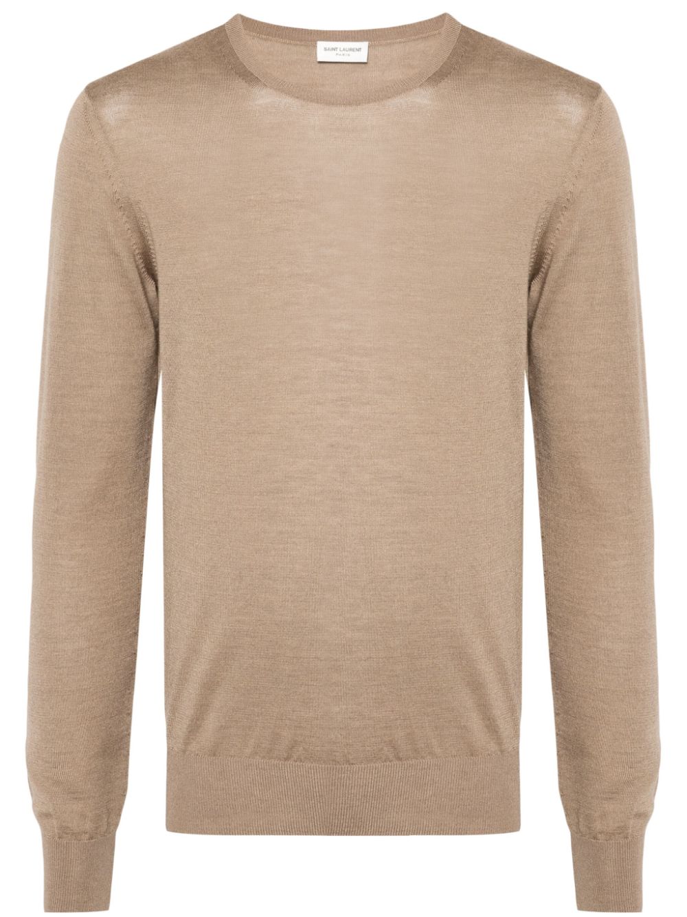 Saint Laurent crew-neck fine-knit jumper - Brown von Saint Laurent