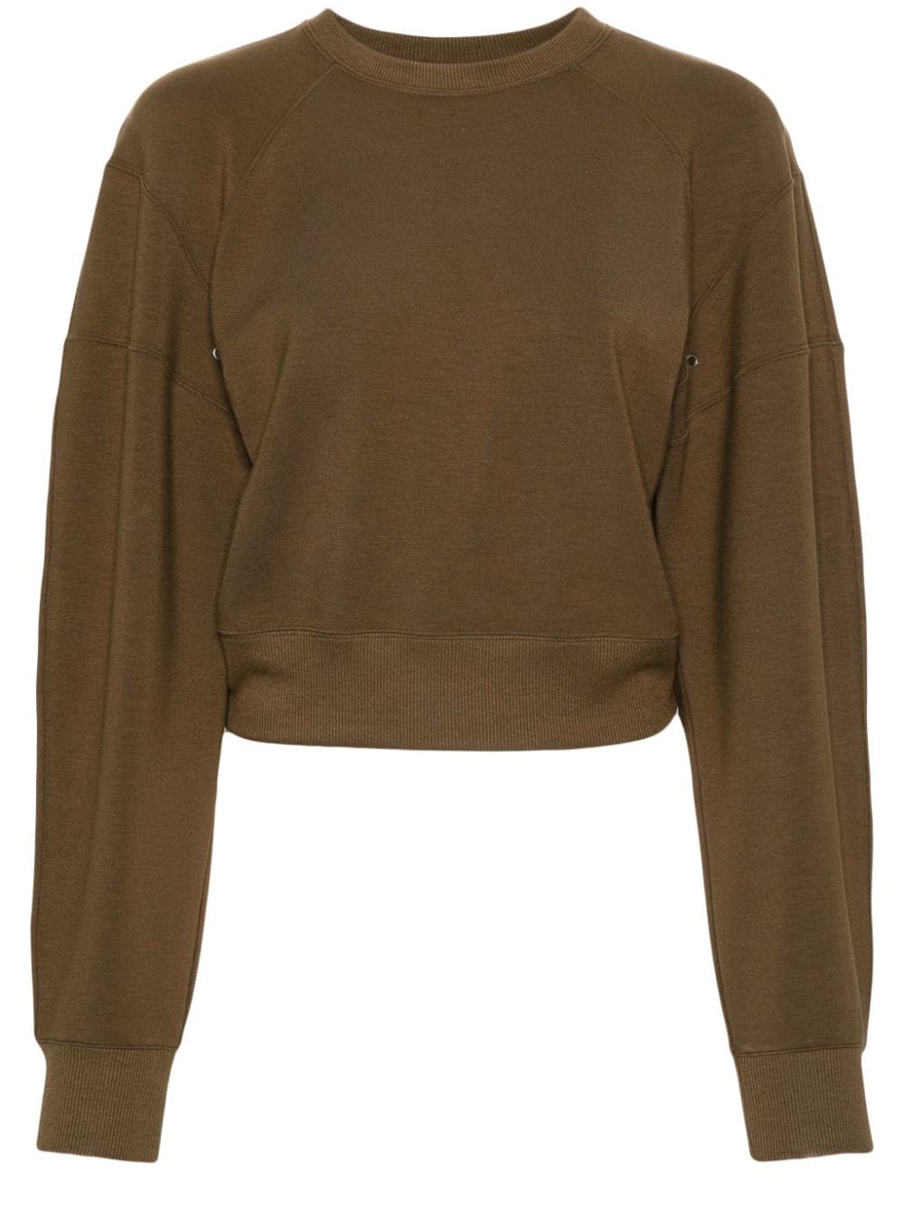 Saint Laurent cropped jersey sweatshirt - Brown von Saint Laurent